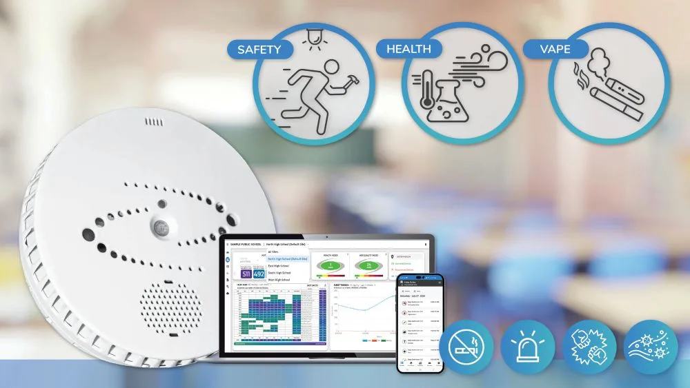 HALO Smart Sensor Anti Vaping and Agression Detection - Brentwood Communications Joins THE Partnership for School Safety